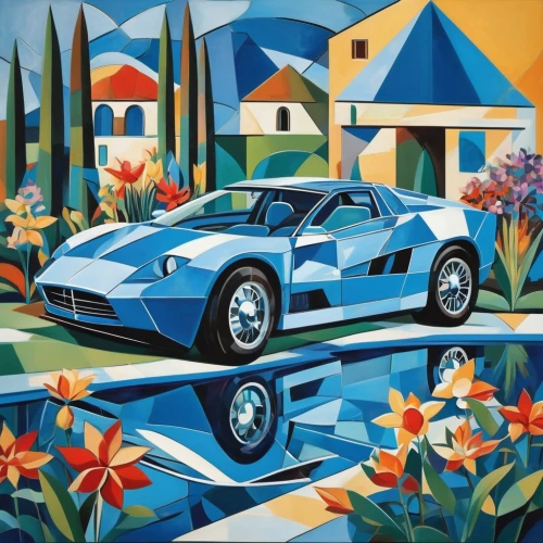 lancia stratos,lamborghini countach,countach,maserati 6cm,porsche 904,shelby daytona,lamborghini diablo,ford gt40,ford gt 2020,de tomaso pantera,enzo ferrari,muscle car cartoon,lamborghini estoque,ferrari daytona,automobiles,ford gt,lamborghini,chevrolet corvette,berlinetta,daytona sportscar,Art,Artistic Painting,Artistic Painting 45