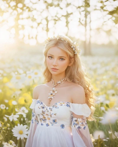 celtic woman,jessamine,beautiful girl with flowers,spring crown,little girl fairy,enchanting,flower girl,flower fairy,fairy queen,girl in flowers,sun bride,child fairy,fairy,golden lilac,lilac blossom,garden fairy,southern belle,faery,faerie,spring background,Game&Anime,Pixar 3D,Pixar 3D