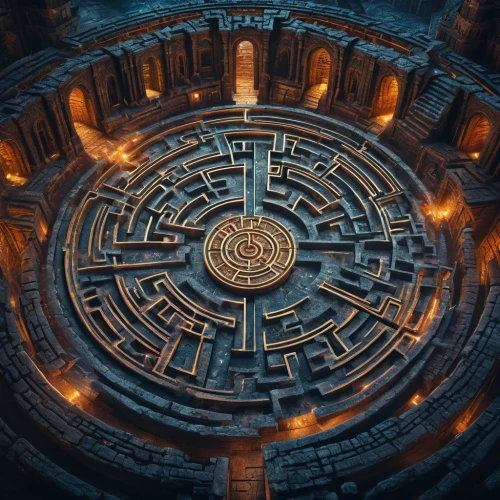 labyrinth,ancient city,maze,zodiac,the ancient world,manhole,circular puzzle,ancient,runes,yantra,atlantis,pantheon,time spiral,coliseum,wishing well,cent,vault,floor fountain,pompeii,the center of symmetry,Photography,General,Fantasy