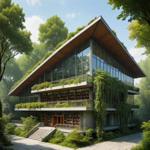 eco hotel,eco-construction,house in the forest,hahnenfu greenhouse,modern house,modern architecture,cubic house,dunes house,futuristic architecture,green living,timber house,frame house,mid century house,house in the mountains,modern building,luxury property,3d rendering,house in mountains,asian architecture,japanese architecture,Illustration,Realistic Fantasy,Realistic Fantasy 04