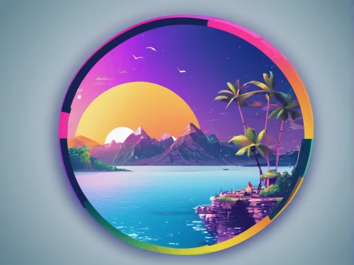 life stage icon,summer icons,dusk background,retro background,colorful foil background,phone icon,summer background,fruits icons,delight island,dribbble icon,luau,landscape background,spotify icon,island suspended,acapulco,dribbble,circle icons,tropical island,android icon,tropical house,Conceptual Art,Fantasy,Fantasy 02