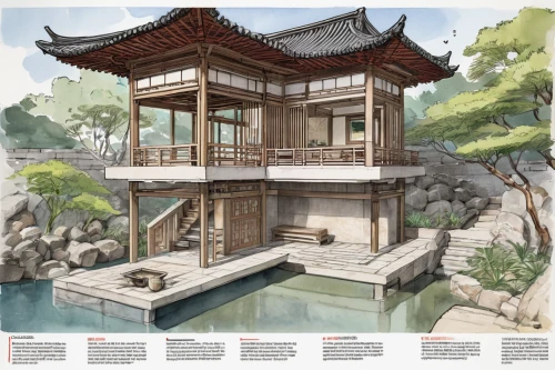 asian architecture,japanese architecture,chinese architecture,japanese garden ornament,oriental painting,japanese garden,japanese background,japanese-style room,japanese shrine,the golden pavilion,japanese art,zen garden,japanese zen garden,oriental,chinese art,golden pavilion,hanok,chinese style,3d rendering,shinto,Unique,Design,Infographics