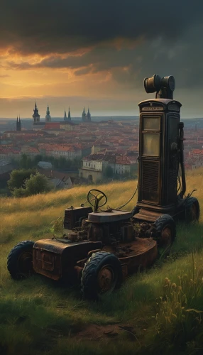 road roller,bastion,post-apocalyptic landscape,rome 2,bulldozer,tractor,industrial landscape,gaz-53,heavy machinery,yellow machinery,post apocalyptic,wasteland,excavator,forklift,heavy equipment,mining excavator,machinery,excavators,steampunk,rust truck,Photography,General,Natural