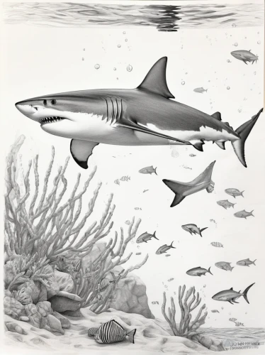 illustration,anodorhynchus,carcharhiniformes,sand tiger shark,philomachus pugnax,reconstruction,remora,cartilaginous fish,oncorhynchus,osmeriformes,bull shark,acanthorhynchus tenuirostris,tursiops truncatus,bronze hammerhead shark,cetacea,pacific sturgeon,atlantoxerus getulus,forage fish,leuconotopicus,requiem shark,Illustration,Black and White,Black and White 30