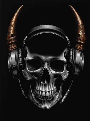 spotify icon,skull mask,skull and crossbones,skull allover,headphone,soundcloud icon,music background,music player,skulls and,casque,skulls,skull bones,audio player,listening to music,death's-head,headset profile,head phones,skull drawing,music is life,skull racing,Illustration,Black and White,Black and White 09