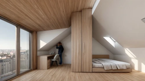 sky apartment,penthouse apartment,daylighting,cubic house,modern room,loft,folding roof,shared apartment,bedroom window,sky space concept,attic,paris balcony,wooden windows,archidaily,room divider,sleeping room,smart home,roof domes,an apartment,dormer window,Interior Design,Bedroom,Modern,Italian Sophistication