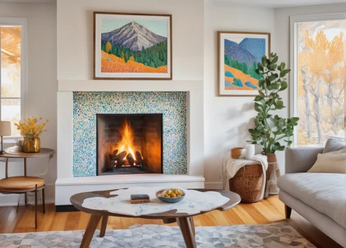 scandinavian style,fire place,fireplaces,mid century modern,fireplace,modern decor,autumn decor,contemporary decor,alpine style,sitting room,christmas fireplace,livingroom,warm and cozy,fire in fireplace,living room,interior decor,family room,interior design,mid century,gold stucco frame,Conceptual Art,Daily,Daily 31