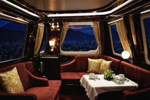 luxury,train compartment,luxury yacht,railway carriage,charter train,on a yacht,luxurious,train car,breakfast on board of the iron,business jet,rail car,luxury suite,railroad car,luxury hotel,bernina railway,yacht exterior,galaxy express,fine dining restaurant,charter,houseboat,Photography,Artistic Photography,Artistic Photography 02