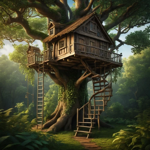 tree house,tree house hotel,treehouse,house in the forest,treetop,tree top,wooden house,bird house,tree stand,tree top path,little house,ancient house,stilt house,witch's house,crooked house,treetops,home landscape,fairy house,timber house,hanging houses,Photography,General,Fantasy