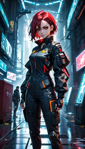 cyberpunk,transistor,scifi,cyber,asuka langley soryu,kosmea,sci - fi,sci-fi,sci fi,sci fiction illustration,cyborg,shepard,cybernetics,shinjuku,cyber glasses,mecha,space-suit,futuristic,engineer,operator,Anime,Anime,General