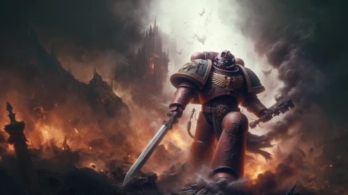 fire master,firefighter,crusader,pillar of fire,warlord,templar,fantasy warrior,barbarian,fire fighter,fireman,heroic fantasy,burning earth,the wanderer,valhalla,paladin,centurion,lone warrior,inferno,fire background,scorched earth