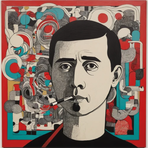 cd cover,cool pop art,self-portrait,smart album machine,modern pop art,popart,beatenberg,pop art style,pop art people,ervin hervé-lóránth,effect pop art,roy lichtenstein,man with a computer,abstract cartoon art,cuborubik,artist portrait,man with saxophone,1967,self portrait,thinking man,Illustration,Vector,Vector 20