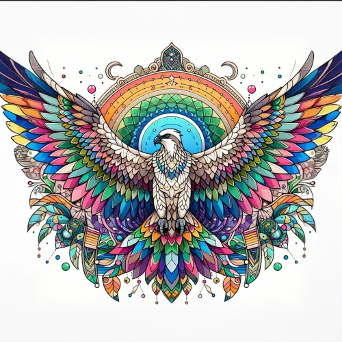 pachamama,peace dove,dove of peace,psychedelic art,garuda,prismatic,peacock,heart chakra,rainbow butterflies,color feathers,mandala,archangel,coloring book,fairy peacock,mandala framework,bird wings,cd cover,mandala illustrations,shamanic,mandala illustration