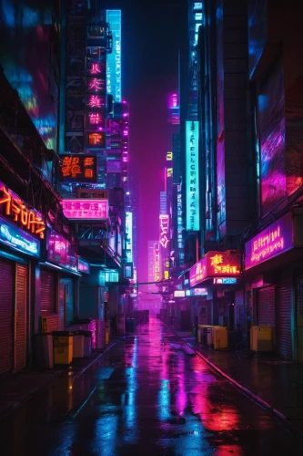 cyberpunk,shinjuku,neon lights,colorful city,vapor,tokyo city,tokyo,neon arrows,hong kong,shanghai,neon,taipei,aesthetic,neon light,cityscape,neon sign,80s,fantasy city,hk,kowloon,Conceptual Art,Sci-Fi,Sci-Fi 26