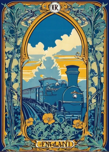 travel poster,isle of may,orkney island,international trains,tea tin,enamel sign,steam locomotives,ireland,1905,steam train,1906,steam railway,train,trains,steam special train,oceania,train engine,ferdinand,skyland,children's railway,Illustration,Retro,Retro 13