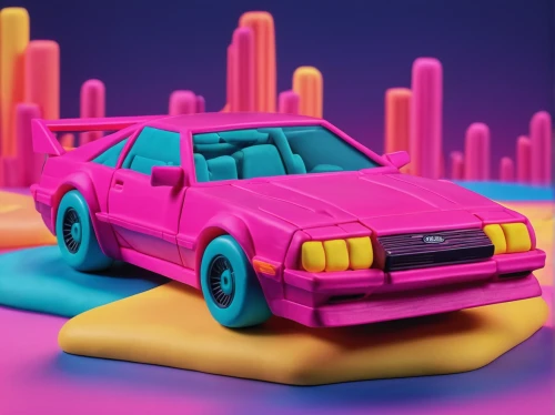 3d car wallpaper,pink car,3d car model,80s,80's design,pink vector,retro car,porsche 944,retro vehicle,low-poly,elektrocar,game car,low poly,car,eighties,bobby-car,cinema 4d,car sculpture,plastic toy,geo metro,Unique,3D,Clay