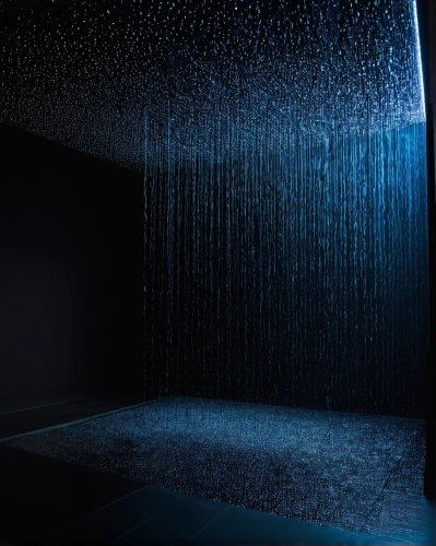 shower of sparks,water wall,blue rain,rain shower,spark of shower,shower door,blue room,shower bar,water dripping,shower base,water mist,rain bar,rainwater,floor fountain,rainstorm,shower,aqua studio,water cube,rainwater drops,shower head,Conceptual Art,Sci-Fi,Sci-Fi 22