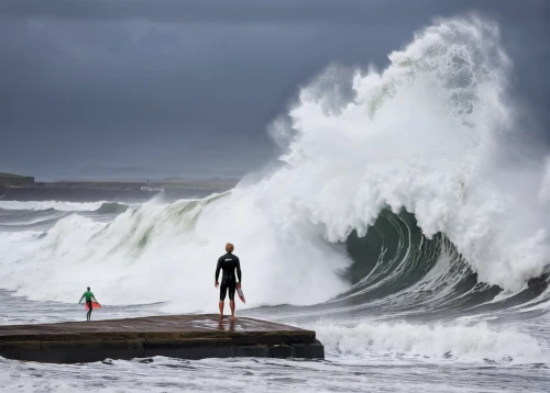 big wave,big waves,rogue wave,shorebreak,storm surge,stand up paddle surfing,wedge,maroubra,braking waves,sea storm,churning,arklow wind,northern ireland,force of nature,surfers,nature's wrath,donegal,bracing,spume,blow hole,Conceptual Art,Oil color,Oil Color 24