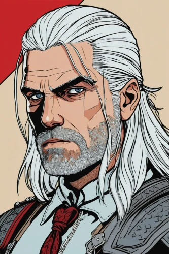 witcher,white beard,old man,grandfather,male character,cable,father frost,coloring outline,coloring,whitey,grandpa,ocelot,silver fox,the old man,elderly man,alexander,the emperor's mustache,shimada,uncle,father,Illustration,Vector,Vector 14