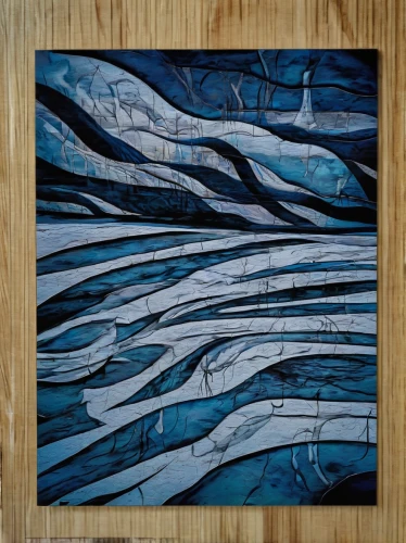 ice landscape,braided river,glacial melt,capelin,fused glass,ice floe,sea ice,ice floes,glacier,glaciers,glacial landform,the glacier,water waves,ice planet,ceramic tile,flowing creek,ice wall,abstract painting,blue leaf frame,winter landscape,Illustration,Black and White,Black and White 07