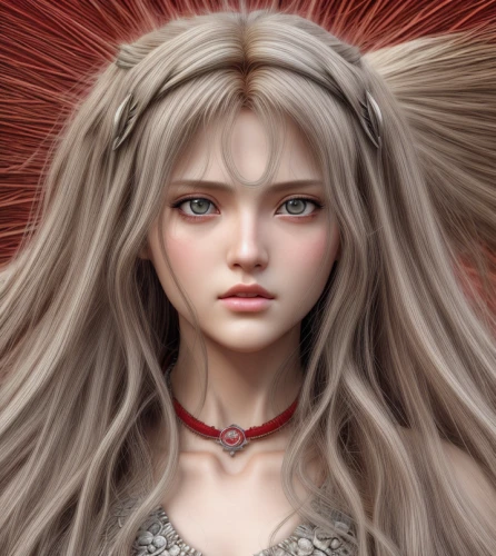 celtic queen,doll's facial features,layered hair,elven,mystical portrait of a girl,fairy queen,fantasy portrait,priestess,oriental longhair,goddess of justice,jessamine,artist doll,artificial hair integrations,3d rendered,female doll,long blonde hair,fluttering hair,lycaenid,anime 3d,tilia