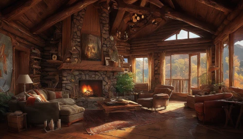 the cabin in the mountains,log home,log cabin,warm and cozy,fireplace,cabin,fire place,christmas fireplace,log fire,winter house,fireplaces,country cottage,house in the mountains,chalet,livingroom,cottage,living room,small cabin,autumn decor,fireside,Conceptual Art,Fantasy,Fantasy 01