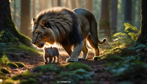 forest king lion,lion father,horse with cub,lion with cub,lion king,the lion king,king of the jungle,lions couple,forest animals,forest animal,woodland animals,king shepherd,panthera leo,two lion,african lion,howl,fantasy picture,canidae,wolf couple,landseer,Photography,General,Natural