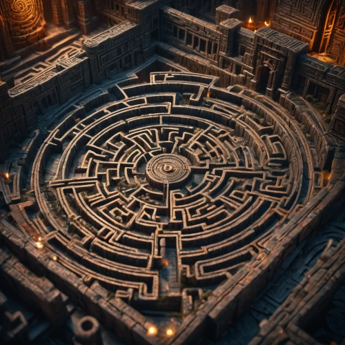 labyrinth,maze,panopticon,ancient city,manhole,portcullis,vault,mechanical puzzle,pantheon,trajan's forum,manhole cover,colloseum,map icon,ancient roman architecture,dungeon,ny sewer,mausoleum ruins,planisphere,circular puzzle,ancient buildings,Photography,General,Fantasy