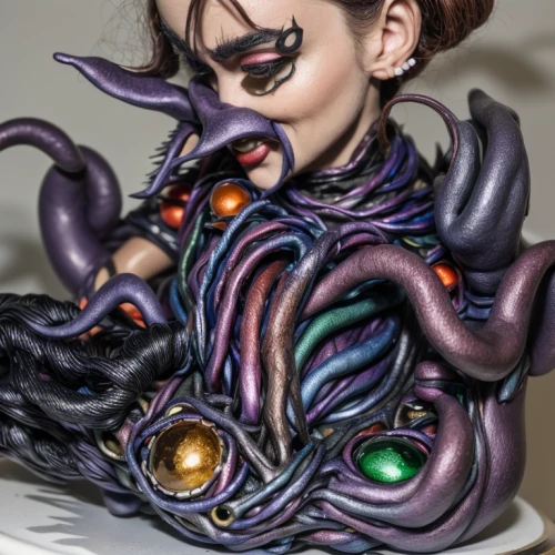 bodypainting,medusa gorgon,body painting,child monster,calamari,ventriloquist,allies sculpture,vax figure,tentacle,cuthulu,skordalia,gorgon,tentacles,scandia gnome,bodypaint,mezzelune,png sculpture,evangelion eva 00 unit,malégon,cougnou