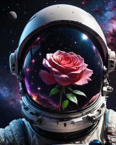 space art,cosmic flower,astronaut,space,cosmos,cosmonaut,astronautics,spacefill,spaceman,spacewalks,space voyage,spacewalk,way of the roses,outer space,spacesuit,space walk,astronaut helmet,astronauts,noble roses,flowers celestial,Illustration,Realistic Fantasy,Realistic Fantasy 25