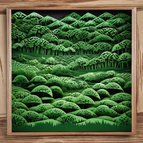 trees with stitching,spruce-fir forest,cool woodblock images,coniferous forest,green folded paper,japanese zen garden,kangkong,bamboo frame,japanese waves,wood art,japanese wave paper,spruce forest,framed paper,green forest,wood board,botanical frame,wave wood,green landscape,fir forest,forest landscape,Unique,Paper Cuts,Paper Cuts 03