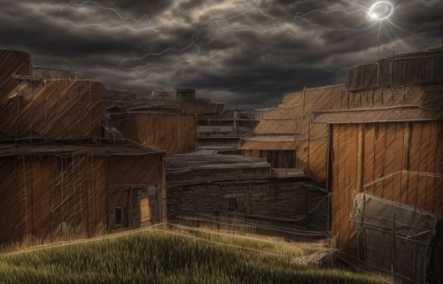 wooden houses,ancient city,medieval town,townscape,human settlement,blackhouse,ancient house,digital compositing,icelandic houses,medieval street,blocks of houses,tuff stone dwellings,log home,huts,outhouse,lostplace,3d render,roof landscape,ancient buildings,mountain settlement,Common,Common,Natural