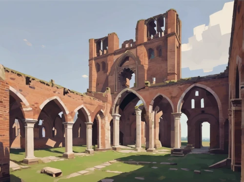 ruins,san galgano,ruin,monastery,arches,trajan's forum,cathedral,italy colosseum,church painting,roman ruins,sanctuary,medieval architecture,ancient buildings,coliseum,basilica,the ruins of the,mausoleum ruins,study,duomo,cloister,Unique,3D,Low Poly