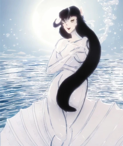 rusalka,water-the sword lily,the snow queen,the sea maid,white rose snow queen,siren,god of the sea,water nymph,mermaid silhouette,fantasia,jasmine,goddess of justice,sun bride,seerose,water rose,star mother,lily of the nile,water pearls,bridal veil,eternal snow,Game&Anime,Manga Characters,Fantasy