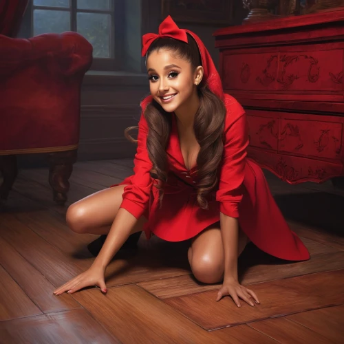 little red riding hood,red bow,red riding hood,red coat,satin bow,christmas elf,minnie mouse,sweetener,red dress,red tablecloth,in red dress,red,red tunic,man in red dress,girl in red dress,red shoes,red skirt,santa hat,santa claus,on a red background,Conceptual Art,Fantasy,Fantasy 13