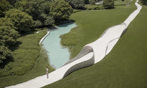 ski jumping,ski jump,meanders,braided river,aare,malopolska breakthrough vistula,water courses,fluvial landforms of streams,river course,concrete bridge,hydroelectricity,river of life project,water channel,fontana,segmental bridge,wastewater treatment,levee,rhine falls,moveable bridge,beam bridge,Landscape,Landscape design,Landscape space types,Art And Cultural Spaces