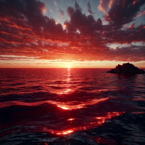 fire and water,scarlet sail,coast sunset,open sea,sun and sea,sea,ocean,red sky,incredible sunset over the lake,the endless sea,horizon,the sea of red,at sea,the horizon,ocean background,eventide,red sea,sunset,aegean sea,red sun
