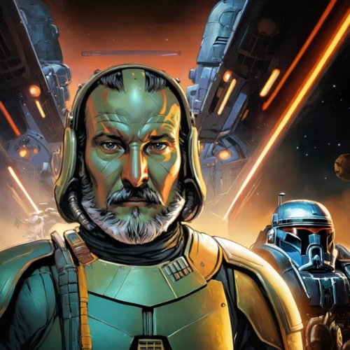 cg artwork,wreck self,droids,storm troops,droid,lando,the emperor's mustache,sci fi,sci fiction illustration,emperor of space,admiral von tromp,starwars,c-3po,rots,boba fett,boba,mundi,clone jesionolistny,force,star wars