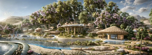 fairy village,fairy world,landscape designers sydney,fantasy landscape,floating islands,resort,3d rendering,diamond lagoon,nature garden,artificial island,eco hotel,aurora village,landscape design sydney,artificial islands,lagoon,landscape background,fantasy picture,fantasy world,resort town,3d fantasy