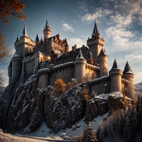 fairytale castle,fairy tale castle,dracula castle,hogwarts,medieval castle,fairy tale castle sigmaringen,castle of the corvin,ice castle,gold castle,knight's castle,castles,fairytale,castle,castel,templar castle,transylvania,fairy tale,winter magic,medieval architecture,fantasy picture