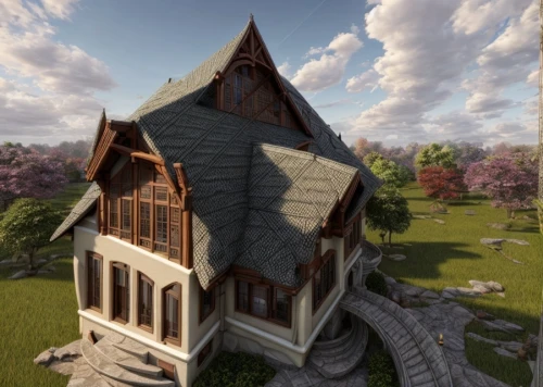 3d rendering,wooden house,crooked house,model house,miniature house,house roofs,3d render,render,victorian house,two story house,3d rendered,new england style house,house in mountains,roof landscape,house roof,house in the mountains,witch's house,fairy tale castle,timber house,housetop,Common,Common,Natural