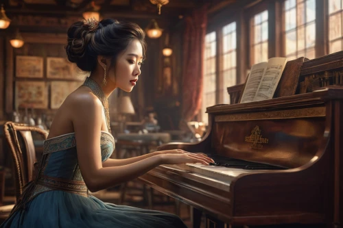 pianist,piano lesson,piano player,concerto for piano,piano,clavichord,play piano,vintage asian,composing,the piano,gramophone,grand piano,woman playing,player piano,jazz pianist,pianet,composer,steinway,music chest,piano notes,Photography,General,Natural