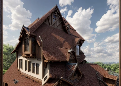 dormer window,house roofs,crooked house,half-timbered house,house roof,medieval architecture,roof plate,roof landscape,half-timbered,housetop,wooden roof,half timbered,roof tile,wooden house,3d rendering,model house,roof tiles,witch's house,roofing work,roofline,Common,Common,Natural