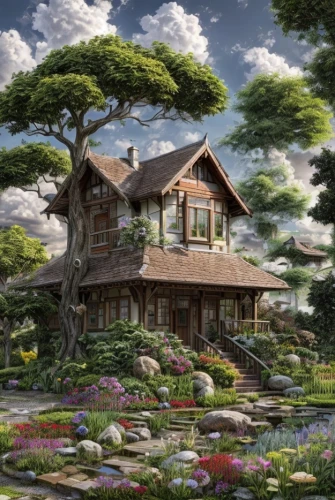 house in the forest,tree house,home landscape,wooden house,beautiful home,tree house hotel,studio ghibli,treehouse,country house,country cottage,little house,summer cottage,log home,house in mountains,ancient house,traditional house,house in the mountains,log cabin,cottage,lonely house,Common,Common,Natural