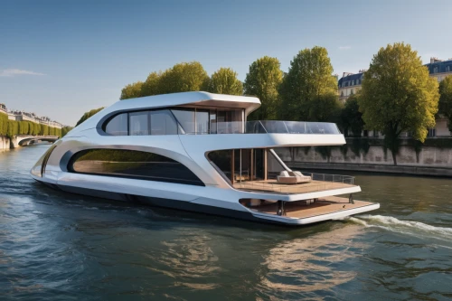 houseboat,electric boat,river seine,water taxi,coastal motor ship,water bus,luxury yacht,pontoon boat,multihull,floating on the river,motor ship,yacht,floating restaurant,water transportation,picnic boat,phoenix boat,on the river,taxi boat,crane vessel (floating),recreational vehicle,Photography,General,Natural