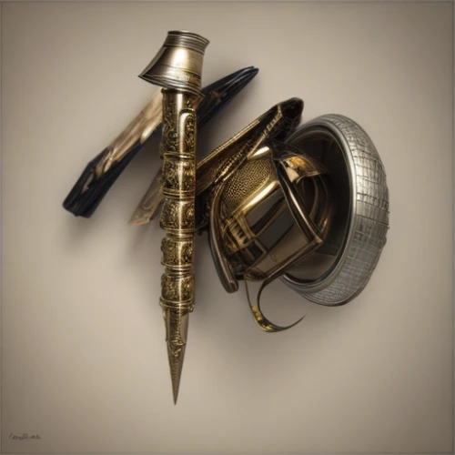 knight armor,scabbard,fencing weapon,soldier's helmet,centurion,ranged weapon,pickelhaube,armour,equestrian helmet,goblet drum,collected game assets,armor,thracian,weapons,gladiator,crusader,cavalry trumpet,breastplate,torch-bearer,3d model,Realistic,Movie,Chic Glamour