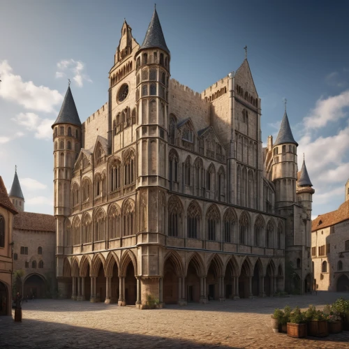 medieval architecture,gothic architecture,reims,amiens,medieval,metz,abbaye de belloc,marienburg,san galgano,medieval castle,new-ulm,medieval town,medieval market,nidaros cathedral,middle ages,romanesque,hamelin,ulm,hotel de cluny,erfurt,Photography,General,Natural