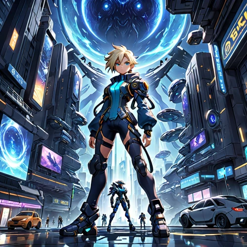 heavy object,vocaloid,nexus,nova,cg artwork,cybernetics,game illustration,cyber,scifi,cyan,anime 3d,aqua,asterion,bolt-004,sci fiction illustration,cyberspace,background image,xenon,sci fi,android,Anime,Anime,General