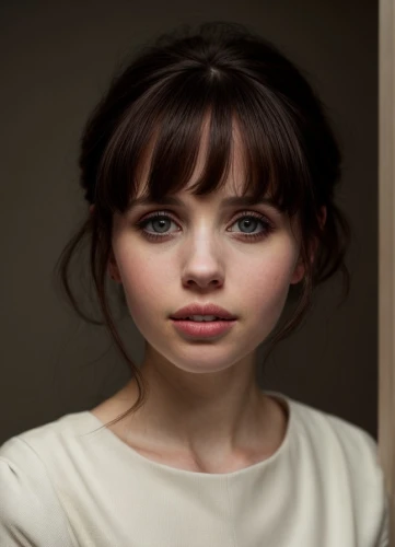 felicity jones,pale,girl portrait,portrait of a girl,orla,portrait background,british actress,heterochromia,retouching,doll's facial features,lilian gish - female,mystical portrait of a girl,portrait photography,child portrait,the girl's face,portrait photographers,daisy jazz isobel ridley,girl in a long,hazel,young woman,Common,Common,Photography