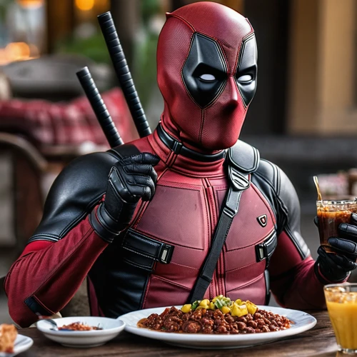 deadpool,dead pool,fondue,chimichanga,kids' meal,eat,delicious meal,dinner,enjoy the meal,feast,chop sticks,appetite,family dinner,chili,food icons,dining,meal  ready-to-eat,daredevil,knife and fork,antipasta,Photography,General,Natural